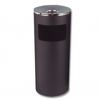 Урна металлическая с пепельницей, 600х250х250 мм, 29 литров, черная, оцинкованная сталь Урна металлическая с пепельницей, 600х250х250 мм, 29 литров, черная, оцинкованная сталь