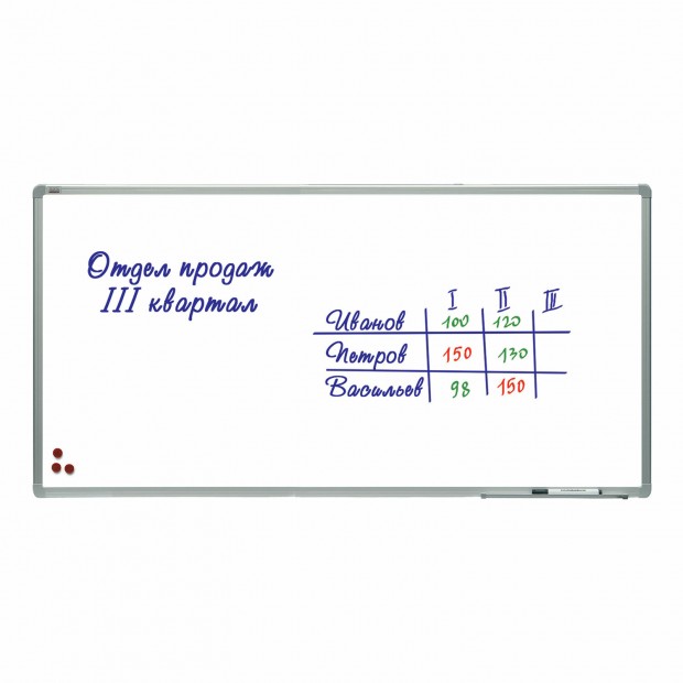 Доска магнитно-маркерная 120х240 см, алюминиевая рамка, лаковое покрытие, 2х3 (Польша), TSA1224 Доска магнитно-маркерная 120х240 см, алюминиевая рамка, лаковое покрытие, 2х3 (Польша), TSA1224