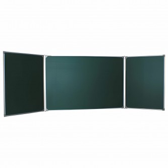 Доска для мела магнитная 3-х элементная, 100х170/340 см, 5 рабочих поверхностей, зеленая, BS, ТЭ-340М Доска для мела магнитная 3-х элементная, 100х170/340 см, 5 рабочих поверхностей, зеленая, BS, ТЭ-340М