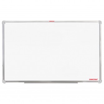 Доска магнитно-маркерная 60х90 см, алюминиевая рамка, ГАРАНТИЯ 10 ЛЕТ, РОССИЯ, ОФИСМАГ, 236446