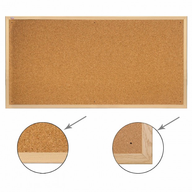 Доска пробковая для объявлений 100x200 см, коричневая рамка из МДФ, 2х3 OFFICE, (Польша), TC1020 Доска пробковая для объявлений 100x200 см, коричневая рамка из МДФ, 2х3 OFFICE, (Польша), TC1020