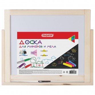 Доска двустороняя для мела и маркеров (35х41 см), настольная, подставка, черная/белая, ПИФАГОР, 236888 Доска двустороняя для мела и маркеров (35х41 см), настольная, подставка, черная/белая, ПИФАГОР, 236888