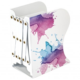 Подставка-держатель для книг и учебников BRAUBERG, раздвижная, металлическая, белая с печатью, 237903 Подставка-держатель для книг и учебников BRAUBERG, раздвижная, металлическая, белая с печатью, 237903