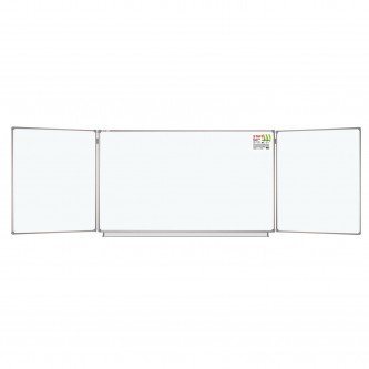 Доска магнитно-маркерная 3-х элементная 100х150/300 см, 5 рабочих поверхностей, белая, STAFF, 238010