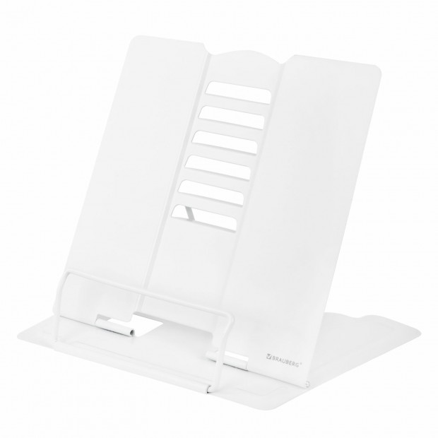 Подставка для книг и учебников BRAUBERG, White, регулируемый угол наклона, металл, 238056 Подставка для книг и учебников BRAUBERG, White, регулируемый угол наклона, металл, 238056