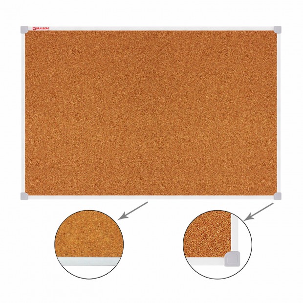 Доска пробковая 70х50 см, ПВХ-рамка, ГАРАНТИЯ 10 ЛЕТ, РОССИЯ, BRAUBERG, 238188 Доска пробковая 70х50 см, ПВХ-рамка, ГАРАНТИЯ 10 ЛЕТ, РОССИЯ, BRAUBERG, 238188