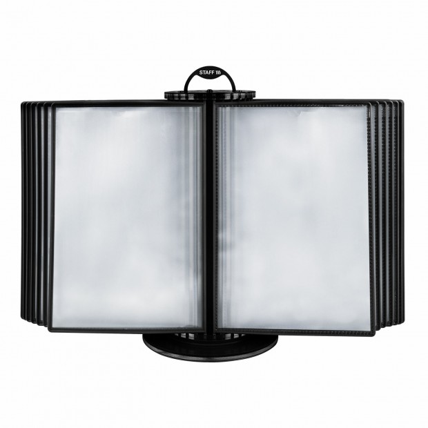 Демосистема настольная на 30 панелей, с 30 черными панелями А4, вращающаяся, STAFF, 238333 Демосистема настольная на 30 панелей, с 30 черными панелями А4, вращающаяся, STAFF, 238333