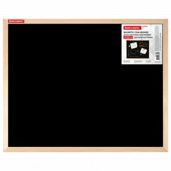 Доска для мела магнитная 45х60 см, черная, деревянная рамка, BRAUBERG Standard, 238802 Доска для мела магнитная 45х60 см, черная, деревянная рамка, BRAUBERG Standard, 238802