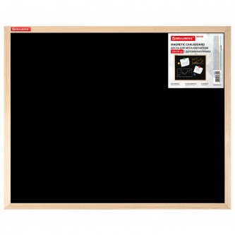 Доска для мела магнитная 50х70 см, черная, деревянная рамка, BRAUBERG Standard, 238803 Доска для мела магнитная 50х70 см, черная, деревянная рамка, BRAUBERG Standard, 238803