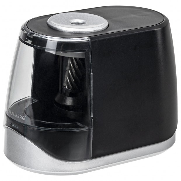 Точилка электрическая BRAUBERG ONE фреза с автостопом, 4 батарейки AA/USB (под адаптер), 270577 Точилка электрическая BRAUBERG ONE фреза с автостопом, 4 батарейки AA/USB (под адаптер), 270577