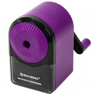 Точилка механическая BRAUBERG ULTRA для чернографитных и цветных карандашей, крепление к столу, цвет корпуса сиреневый с черным, 271341 Точилка механическая BRAUBERG ULTRA для чернографитных и цветных карандашей, крепление к столу, цвет корпуса сиреневый с черным, 271341