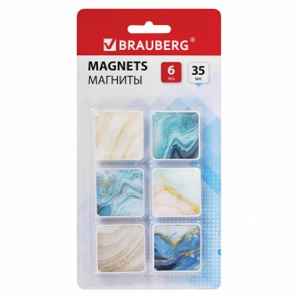 Магниты квадратные стеклянные 35 мм для досок магнитно-маркерных, НАБОР 6 шт., Магниты квадратные стеклянные 35 мм для досок магнитно-маркерных, НАБОР 6 шт.,