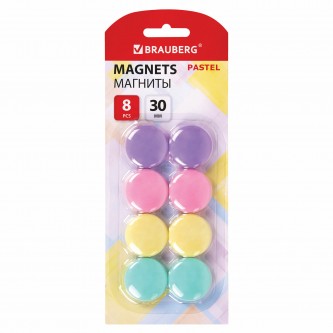 Магниты 30 мм, НАБОР 8 шт., BRAUBERG Магниты 30 мм, НАБОР 8 шт., BRAUBERG