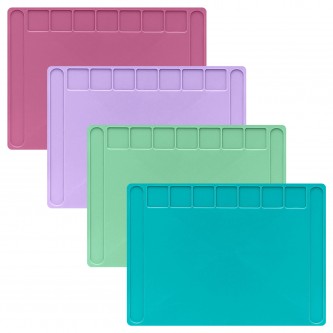 Доска для лепки А4, 280х200 мм, BRAUBERG KIDS, пастельные цвета, ассорти, 7 отделений, 274255