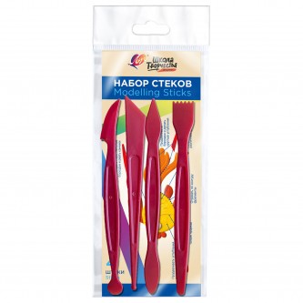 Стеки для лепки и моделирования, пластиковые НАБОР 4шт, ЛУЧ 