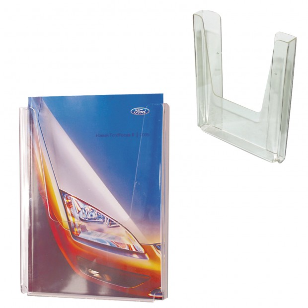 Подставка настенная для рекламных материалов ВЕРТИКАЛЬНАЯ (290х215х32 мм), А4, № 12, №12 Подставка настенная для рекламных материалов ВЕРТИКАЛЬНАЯ (290х215х32 мм), А4, № 12, №12