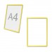 Рамка POS для ценников, рекламы и объявлений А4, желтая, без защитного экрана, 290251 Рамка POS для ценников, рекламы и объявлений А4, желтая, без защитного экрана, 290251