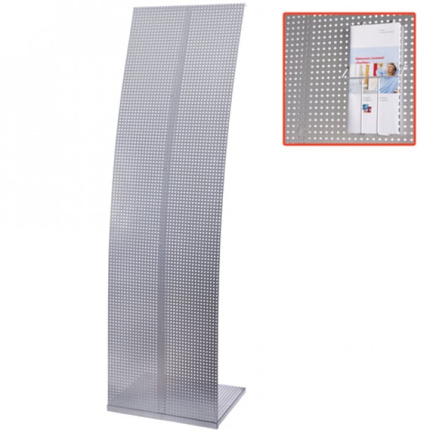 Стойка напольная для рекламных материалов (160х45,5х36 см), без лотков, хром, ПАРУС-2, (лотки 290443-290445), 290442 Стойка напольная для рекламных материалов (160х45,5х36 см), без лотков, хром, ПАРУС-2, (лотки 290443-290445), 290442