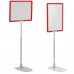 Стойка-инфодержатель напольная КОМПЛЕКТ 2 шт., А4 (высота трубки до 55 см) КРАСНАЯ, 202357 Стойка-инфодержатель напольная КОМПЛЕКТ 2 шт., А4 (высота трубки до 55 см) КРАСНАЯ, 202357