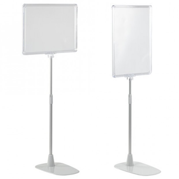 Стойка-инфодержатель напольная КОМПЛЕКТ 2 шт., А4 (высота трубки до 55 см) ПРОЗРАЧНАЯ, 202356 Стойка-инфодержатель напольная КОМПЛЕКТ 2 шт., А4 (высота трубки до 55 см) ПРОЗРАЧНАЯ, 202356