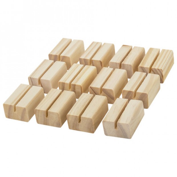 Ценникодержатель деревянный (ценники, реклама, фото) 4х3х2 см, КОМПЛЕКТ 12 шт., BRAUBERG, 291312 Ценникодержатель деревянный (ценники, реклама, фото) 4х3х2 см, КОМПЛЕКТ 12 шт., BRAUBERG, 291312