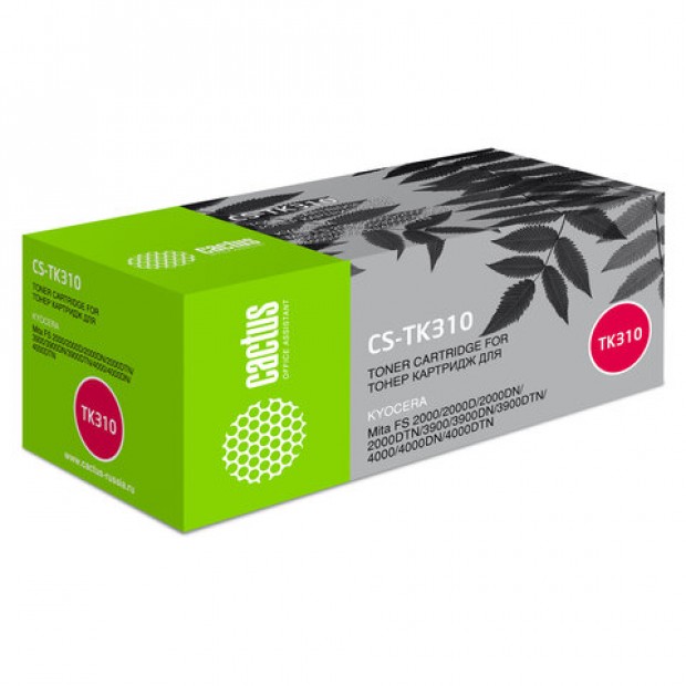 Тонер-картридж CACTUS (CS-TK310) для KYOCERA FS-2000/2000D/2000DN/3900/4000, ресурс 12000 стр. Тонер-картридж CACTUS (CS-TK310) для KYOCERA FS-2000/2000D/2000DN/3900/4000, ресурс 12000 стр.
