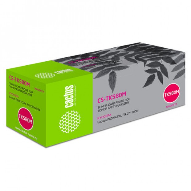 Тонер-картридж CACTUS (CS-TK580M) для KYOCERA FS-C5150DN/P6021CDN, пурпурный, ресурс 2800 стр. Тонер-картридж CACTUS (CS-TK580M) для KYOCERA FS-C5150DN/P6021CDN, пурпурный, ресурс 2800 стр.