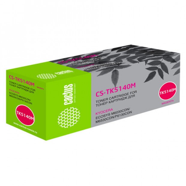 Тонер-картридж CACTUS (CS-TK5140M) для KYOCERA Ecosys M6030cdn/M6530cdn, пурпурный, ресурс 5000 стр. Тонер-картридж CACTUS (CS-TK5140M) для KYOCERA Ecosys M6030cdn/M6530cdn, пурпурный, ресурс 5000 стр.