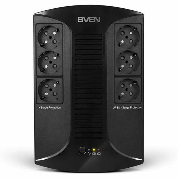 Источник бесперебойного питания SVEN UP-L1000E, 510VA (290 W), 6 евророзеток, SV-016593 Источник бесперебойного питания SVEN UP-L1000E, 510VA (290 W), 6 евророзеток, SV-016593