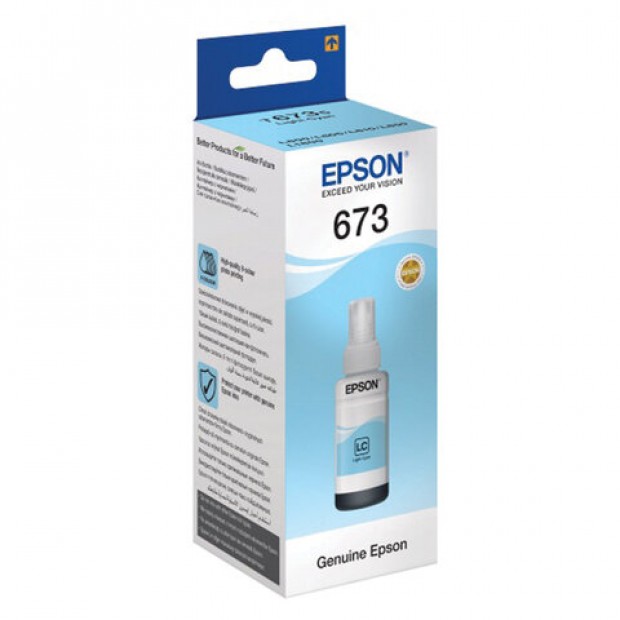 Чернила EPSON 673 (T6735) для СНПЧ Epson L800/L805/L810/L850/L1800, светло-голубые, ОРИГИНАЛЬНЫЕ, C13T67354A/598 Чернила EPSON 673 (T6735) для СНПЧ Epson L800/L805/L810/L850/L1800, светло-голубые, ОРИГИНАЛЬНЫЕ, C13T67354A/598