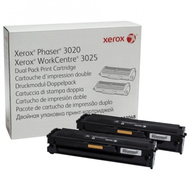 Картридж лазерный XEROX (106R03048) Phaser 3020/WC3025, оригинальный, ресурс 1500 стр., комплект 2 шт. Картридж лазерный XEROX (106R03048) Phaser 3020/WC3025, оригинальный, ресурс 1500 стр., комплект 2 шт.