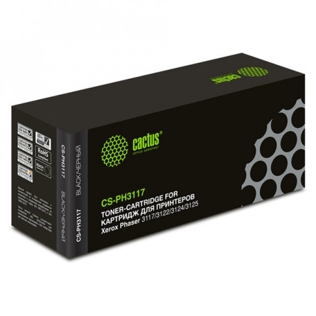 Картридж лазерный CACTUS (CS-PH3117) для XEROX Phaser3117/3122/3124/3125, ресурс 3000 стр. Картридж лазерный CACTUS (CS-PH3117) для XEROX Phaser3117/3122/3124/3125, ресурс 3000 стр.