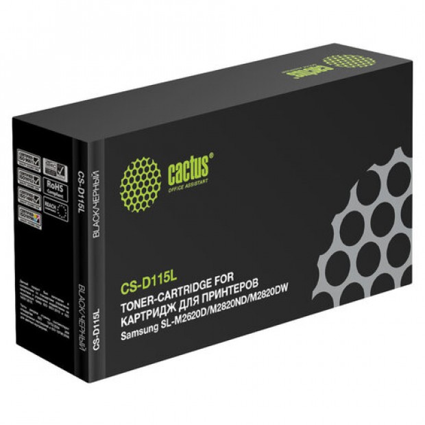 Картридж лазерный CACTUS (CS-D115L) для SAMSUNG SL-M2620D/M2820ND/M2820DW, ресурс 3000 стр. Картридж лазерный CACTUS (CS-D115L) для SAMSUNG SL-M2620D/M2820ND/M2820DW, ресурс 3000 стр.