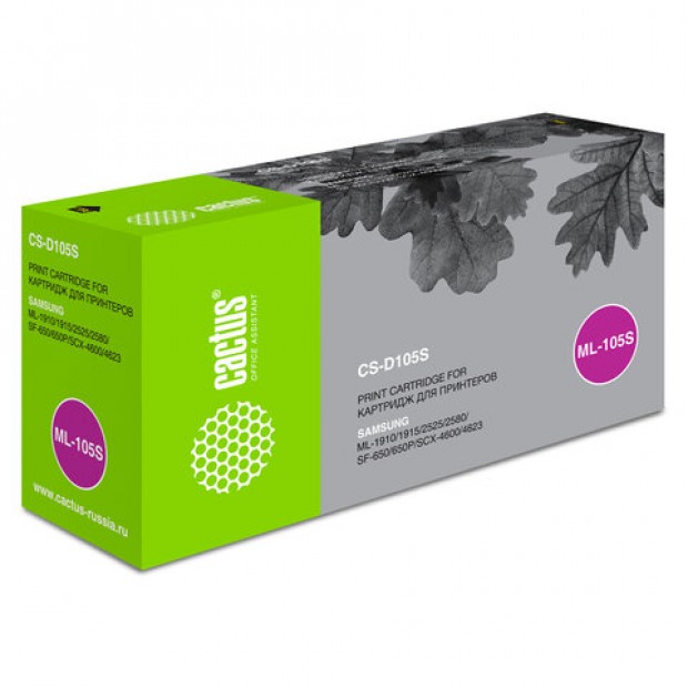 Картридж лазерный CACTUS (CS-D105S) для SAMSUNG ML-1910, ресурс 1500 стр. Картридж лазерный CACTUS (CS-D105S) для SAMSUNG ML-1910, ресурс 1500 стр.