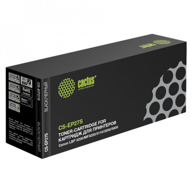 Картридж лазерный CACTUS (CS-EP27S) для CANON LBP-3200/MF3228/3240/5730, ресурс 2500 страниц Картридж лазерный CACTUS (CS-EP27S) для CANON LBP-3200/MF3228/3240/5730, ресурс 2500 страниц