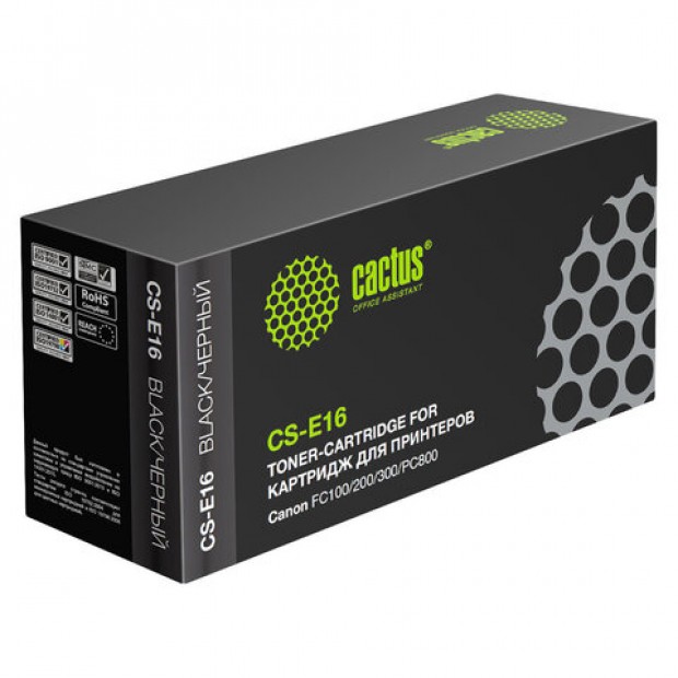 Картридж лазерный CACTUS (CS-E16) для CANON FC-108/128/PC750/880, ресурс 2000 стр. Картридж лазерный CACTUS (CS-E16) для CANON FC-108/128/PC750/880, ресурс 2000 стр.