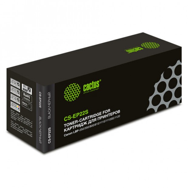 Картридж лазерный CACTUS (CS-EP22S) для CANON LBP-800/810/1120, ресурс 2500 страниц Картридж лазерный CACTUS (CS-EP22S) для CANON LBP-800/810/1120, ресурс 2500 страниц