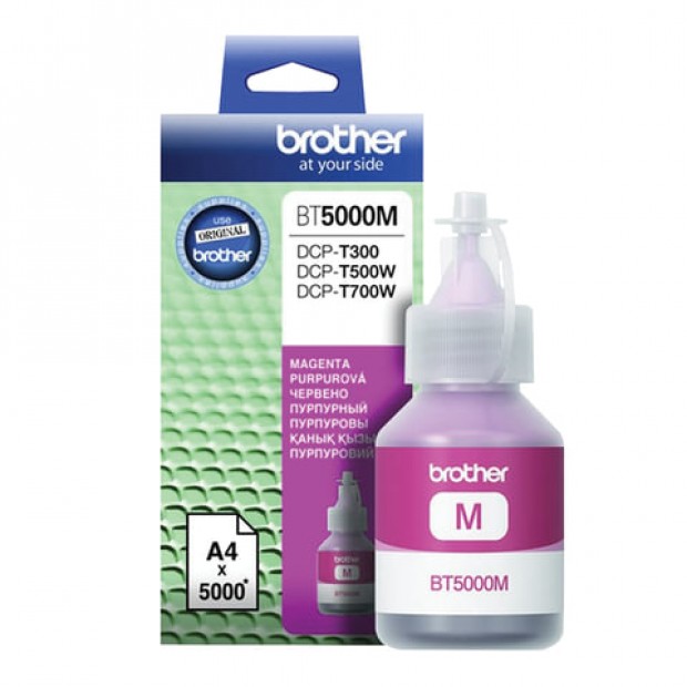 Чернила BROTHER (BT5000М) для СНПЧ Brother DCP-T310/T510W\T710W, пурпурные, оригинальные, ресурс 5000 страниц, BT5000M Чернила BROTHER (BT5000М) для СНПЧ Brother DCP-T310/T510W\T710W, пурпурные, оригинальные, ресурс 5000 страниц, BT5000M