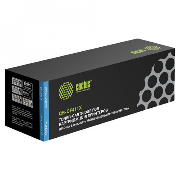 Картридж лазерный CACTUS (CS-CF411X) для HP LaserJet Pro M477fdn/fdw/M452dn/nw, голубой, ресурс 5000 стр. Картридж лазерный CACTUS (CS-CF411X) для HP LaserJet Pro M477fdn/fdw/M452dn/nw, голубой, ресурс 5000 стр.