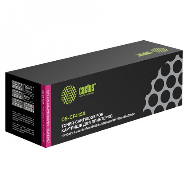 Картридж лазерный CACTUS (CS-CF413X) для HP LaserJet Pro M477fdn/fdw/M452dn/nw, пурпурный, ресурс 5000 стр. Картридж лазерный CACTUS (CS-CF413X) для HP LaserJet Pro M477fdn/fdw/M452dn/nw, пурпурный, ресурс 5000 стр.