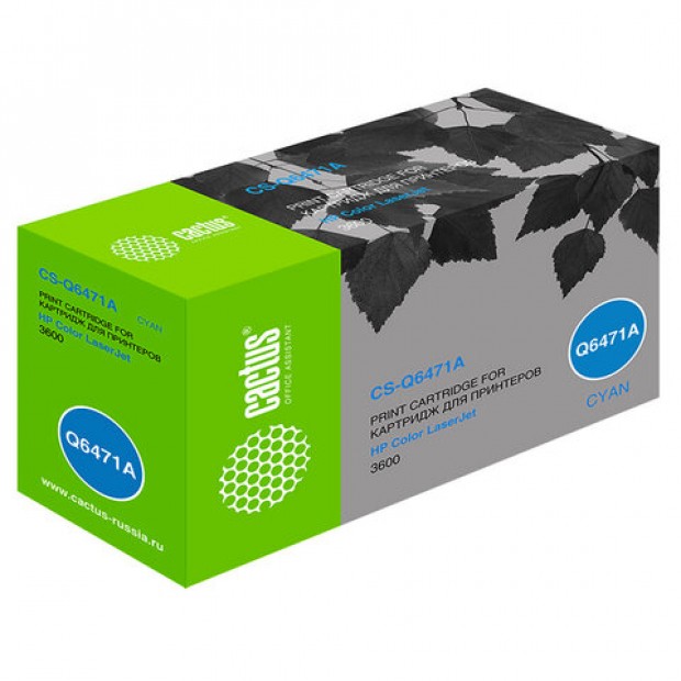 Картридж лазерный CACTUS (CS-Q6471A) для HP ColorLaserJet 3600N/3600DN/3800N, голубой, ресурс 4000 страниц Картридж лазерный CACTUS (CS-Q6471A) для HP ColorLaserJet 3600N/3600DN/3800N, голубой, ресурс 4000 страниц