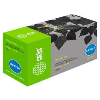 Картридж лазерный CACTUS (CS-Q6472A) для HP ColorLaserJet 3600N/3600DN/3800N, желтый, ресурс 4000 страниц Картридж лазерный CACTUS (CS-Q6472A) для HP ColorLaserJet 3600N/3600DN/3800N, желтый, ресурс 4000 страниц