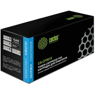 Картридж лазерный CACTUS (CS-CF361X) для HP LaserJet Pro M552dn/M553dn/M553n, голубой, ресурс 9500 стр. Картридж лазерный CACTUS (CS-CF361X) для HP LaserJet Pro M552dn/M553dn/M553n, голубой, ресурс 9500 стр.