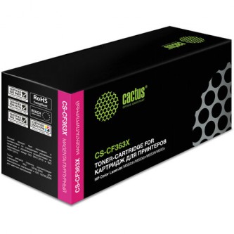 Картридж лазерный CACTUS (CS-CF363X) для HP LaserJet Pro M552dn/M553dn/M553n, пурпурный, ресурс 9500 стр. Картридж лазерный CACTUS (CS-CF363X) для HP LaserJet Pro M552dn/M553dn/M553n, пурпурный, ресурс 9500 стр.
