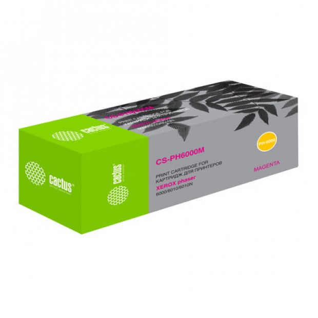 Картридж лазерный CACTUS (CS-PH6000M) для XEROX Phaser 6000/6010N, пурпурный, ресурс 1000 стр. Картридж лазерный CACTUS (CS-PH6000M) для XEROX Phaser 6000/6010N, пурпурный, ресурс 1000 стр.