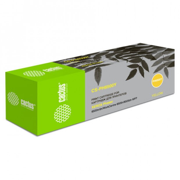 Картридж лазерный CACTUS (CS-PH6500Y) для XEROX Phaser 6500/WC6505, желтый, ресурс 2500 стр. Картридж лазерный CACTUS (CS-PH6500Y) для XEROX Phaser 6500/WC6505, желтый, ресурс 2500 стр.