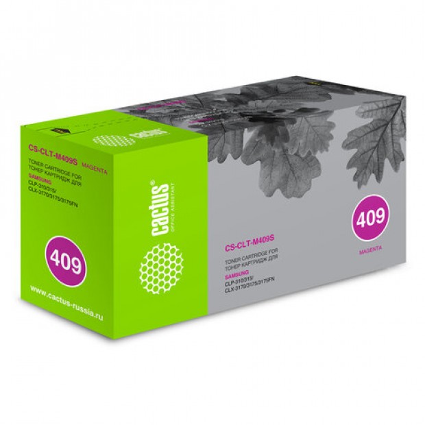 Картридж лазерный CACTUS (CS-CLT-M409S) для SAMSUNG CLP-310/315, пурпурный, ресурс 1000 страниц Картридж лазерный CACTUS (CS-CLT-M409S) для SAMSUNG CLP-310/315, пурпурный, ресурс 1000 страниц