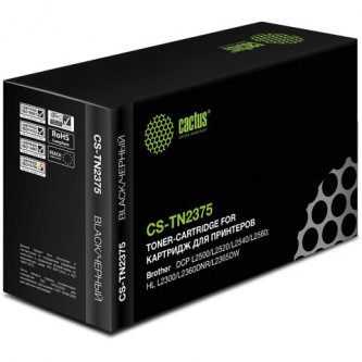 Картридж лазерный CACTUS (CS-TN2375) для BROTHER HL-L2300DR/2340DWR/DCP-L2500, ресурс 2600 стр. Картридж лазерный CACTUS (CS-TN2375) для BROTHER HL-L2300DR/2340DWR/DCP-L2500, ресурс 2600 стр.