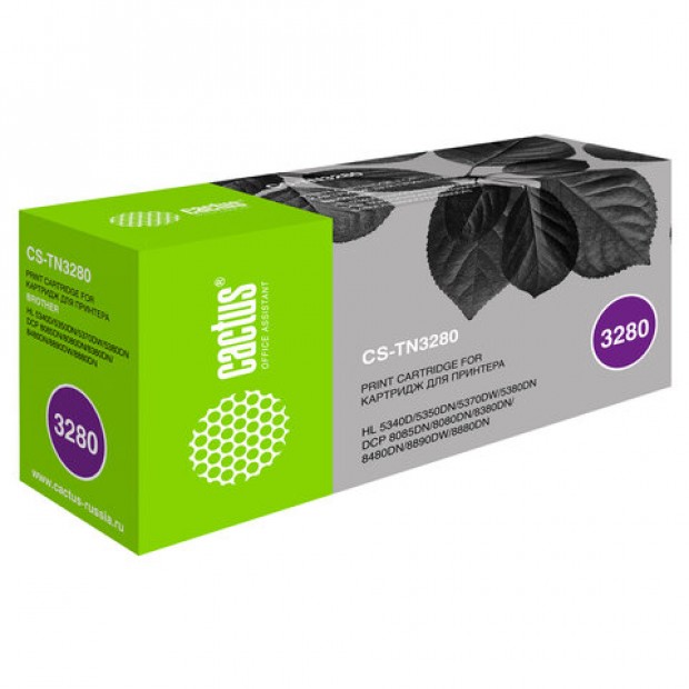 Картридж лазерный CACTUS (CS-TN3280) для BROTHER HL-5340D/5350DN5370W, ресурс 8000 стр. Картридж лазерный CACTUS (CS-TN3280) для BROTHER HL-5340D/5350DN5370W, ресурс 8000 стр.