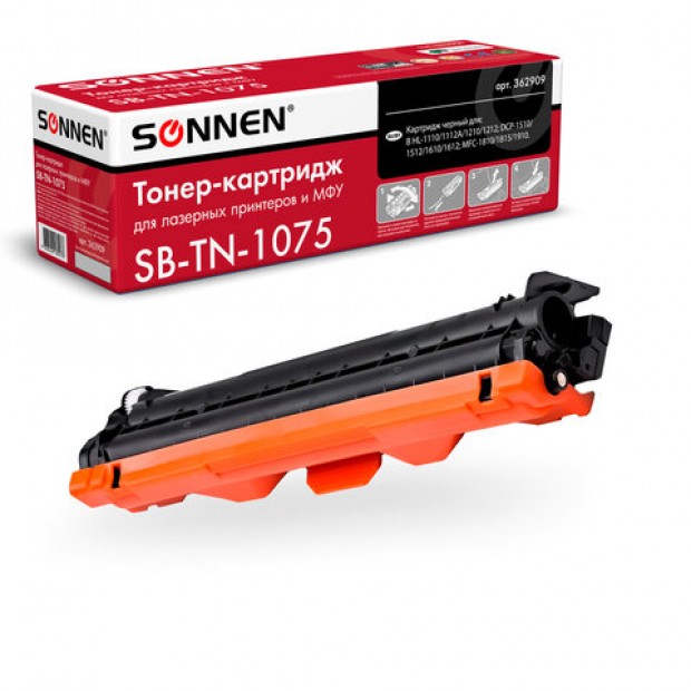 Картридж лазерный SONNEN (SB-TN1075) для BROTHER HL-1110R/1112R/DCP-1512/MFC-1815, ВЫСШЕЕ КАЧЕСТВО, ресурс 1000 стр., 362909 Картридж лазерный SONNEN (SB-TN1075) для BROTHER HL-1110R/1112R/DCP-1512/MFC-1815, ВЫСШЕЕ КАЧЕСТВО, ресурс 1000 стр., 362909